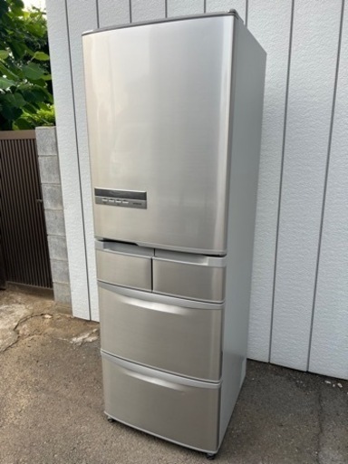 ■日立 5ドア冷凍冷蔵庫 415L R-K42D■HITATCHI 5ドア冷蔵庫 自動製氷機能付■シルバー系 ファミリー用 大型冷蔵庫