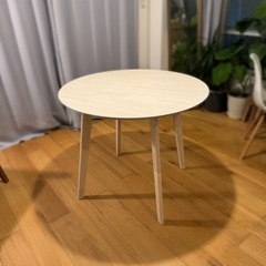 【LOWYA】ダイニングテーブル 丸テーブル 幅90cm 
