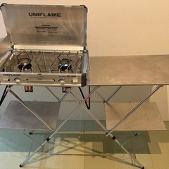 ユニフレーム ツインバーナーUS-1900 ＋ キッチンスタンドⅡ
