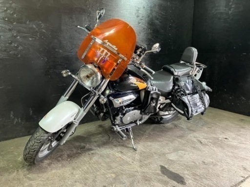★支払総額13.8万円★書類完備！始動動画ございます♪ ヒョースン GV250  低走行！7000キロ代！ETC付き！サイドバック！激安250アメリカン！ツーリングに♪
