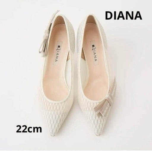 DIANA ダイアナ　ロゴテープリボン　スポーティーシアーパンプス　22cm