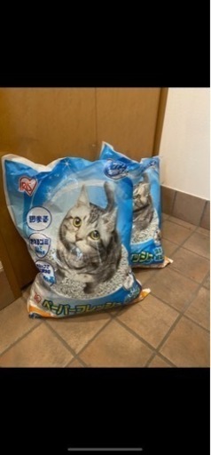 【新品】トイレに流せる猫砂14L×2袋