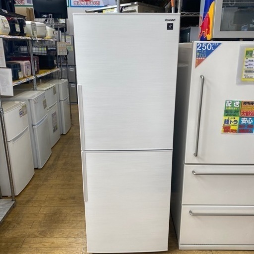 超高年式SHARP 280L冷蔵庫 2024年製 SJ-PD28K 2ドア 右開き 幅56cm プラズマクラスター除菌機能 シャープ NO.2885