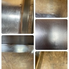  (s6480) 業務用 ステンレスバット 深型 角バット (4枚取サイズ) 蓋付き 3個セット 中古品