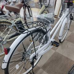 ☆21テクノロジー/26インチ/自転車/カギ付き/ホワイト/№510☆