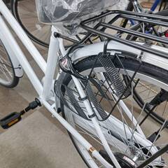 ☆21テクノロジー/26インチ/自転車/カギ付き/ホワイト/№510☆