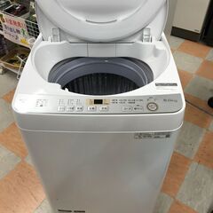 洗濯機 6.0kg シャープ ES-GE6C 2019年製 W(幅)56.5×D(奥行き)53.5×H(高さ)89.8cm ※クリーニング済み