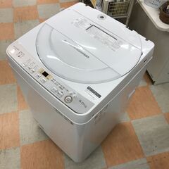 洗濯機 6.0kg シャープ ES-GE6C 2019年製 W(幅)56.5×D(奥行き)53.5×H(高さ)89.8cm ※クリーニング済み