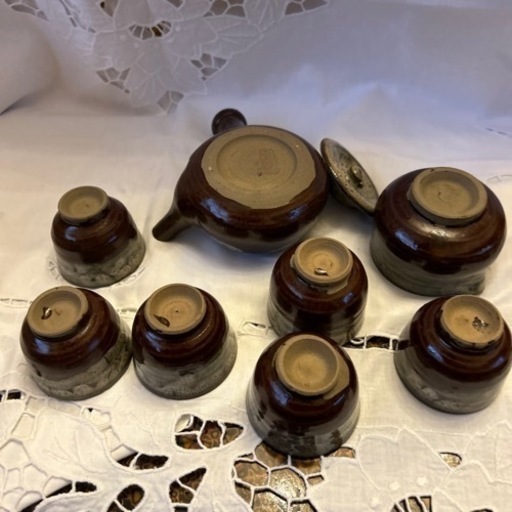 茶道具纏めて検鉄風炉備前焼会津塗鎌倉彫漆器ボヘミア切子グラス黒真塗