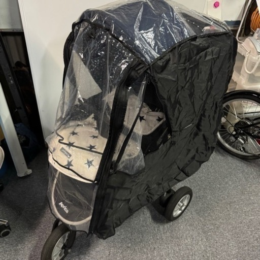 Aprica アップリカ スムーヴ 三輪ベビーカー バギー レインカバー付き