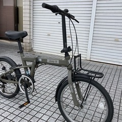 【折りたたみ自転車】JEEP製　20インチ　6段変速付　前後タイヤ、チェーン新品❗️フロントキャリア付　若林自転車　膳所店　SALE中❗️