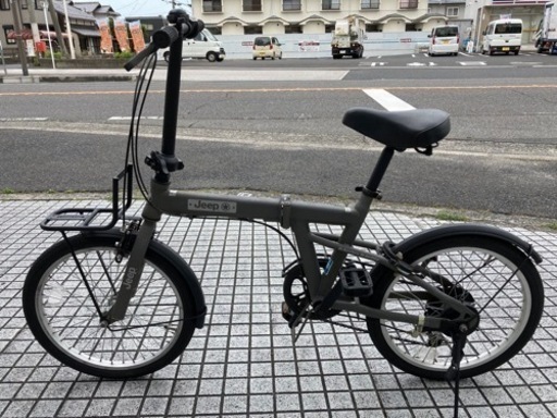 折りたたみ自転車】JEEP製❗️ 20インチ 6段変速付き サドル、チェーン