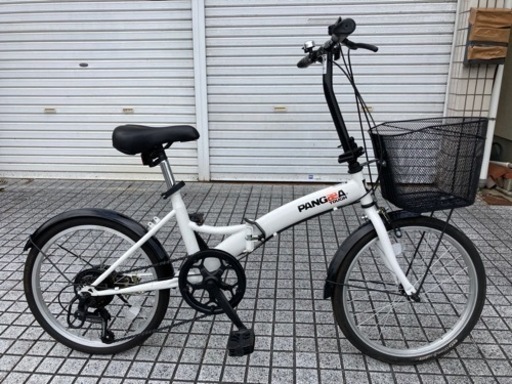 【折りたたみ自転車】美品❗️使用少ない❗️オススメ車❗️20インチ 6段変速、前カゴ付　若林自転車　浜大津店　SALE中❗️