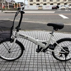 【折りたたみ自転車】美品❗️使用少ない❗️オススメ車❗️20インチ 6段変速、前カゴ付　若林自転車　浜大津店　SALE中❗️　