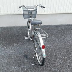 店内でも中古自転車多数販売中!　早い者勝ち!　シニア向け　シティサイクル　maruishi　24インチ　ブラウン　変速なし　オートライト　安心の大きめサドル　お買い物に便利!!　いっぱい入る大きい前カゴ!!　売れてます!　早い者勝ち!　外観状態は全体的に極めて良好と思います!　m27