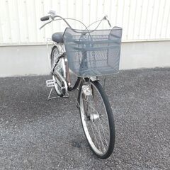 店内でも中古自転車多数販売中!　早い者勝ち!　シニア向け　シティサイクル　maruishi　24インチ　ブラウン　変速なし　オートライト　安心の大きめサドル　お買い物に便利!!　いっぱい入る大きい前カゴ!!　売れてます!　早い者勝ち!　外観状態は全体的に極めて良好と思います!　m27
