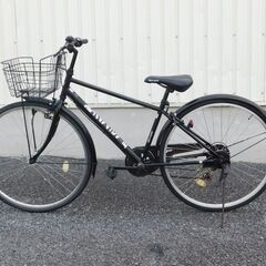 中古自転車多数販売中!　安い自転車は大丈夫？という方　是非ご来店ください!　シティサイクル  maruishi　27インチ　ブラック　外装6段変速　オートライト　スポーツ系サドル　通勤通学に便利!!!　いっぱい入る大きいフロントバスケット　売れてます!　早い者勝ち!　外観状態は全体的に良好と思います!　m28