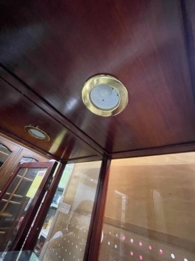 アンティーク】HIKARI 木製 ガラス扉 キャビネット チェスト 飾り棚