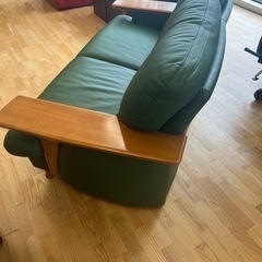 N668★カリモク製★合皮2Pソファ★2人掛けソファ★幅1580mm