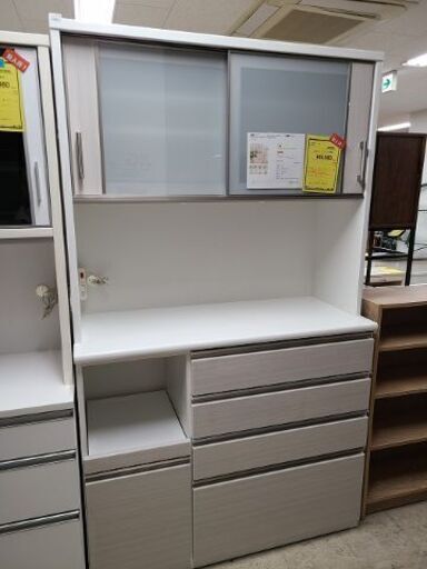 J7078　NITORI　ニトリ　キッチンボード　ポスティア120KBWH　ホワイト　クリーニング済　【リユースのサカイ柏店】
