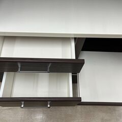 安定のニトリ?2面レンジボード NITORI?ブラウン 茶色 食器棚?926