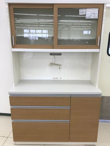 ★ジモティ割あり★ ㈱共和産業 レンジボード ナチュラルブラウン H195.5×D50×W120.5 クリーニング済み HJ3561