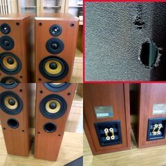 札幌市内近郊限定 DENON スピーカーセット センタースピーカー トールスピーカー×4 ウーファー 計6基セット 音出し確認済 デノン 新道東店