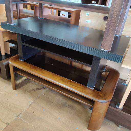 【愛品倶楽部柏店】 IDC大塚家具  コーヒーテーブル センターTDMGF棚付1200