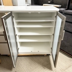 【超美品‼️】ニトリ 120cm幅ミドルレンジボード キッチンカウンター食器棚 ニトリ キッチンカウンター(リガーレ120CT WH) キッチン収納