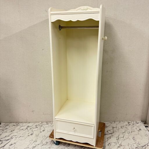18446   引出し付ワードローブ　ハンガーラック　姫家具   ◆大阪市内・東大阪市他 6,000円以上ご購入で無料配達いたします！◆ ※京都・高槻・枚方方面◆神戸・西宮・尼崎方面◆生駒方面、大阪南部方面　それぞれ条件付き無料配送あり！