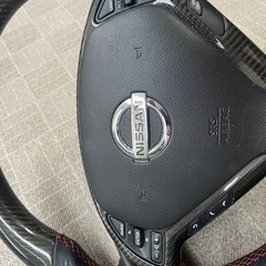 車　ハンドル　カーボンステアリング　ワンオフ