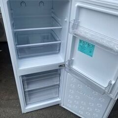 NO 187 🌈福岡市内配送設置無料✨🌈ハイアール 霜取り不要・3段引出し式冷凍室がひとり暮らしに便利! 148L冷凍冷蔵庫(ブラック) ホワイト JR-NF148A-W