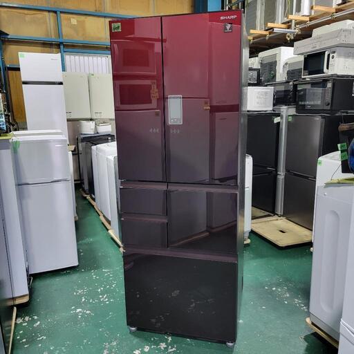 6558‼️配送設置は無料‼️最新2020年製✨タッチパネル \u0026 タッチオープンドア✨SHARP 502L 6ドア 冷蔵庫 自動製氷付き