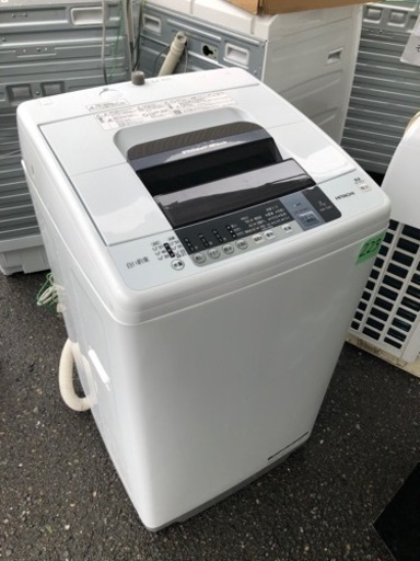 NO 223 福岡市内配送設置無料✨　日立 HITACHI 全自動洗濯機（7.0kg） 白い約束 ピュアホワイト NW-7WY W