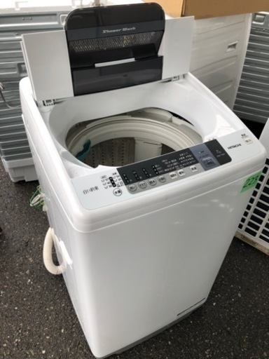 NO 223 福岡市内配送設置無料✨　日立 HITACHI 全自動洗濯機（7.0kg） 白い約束 ピュアホワイト NW-7WY W