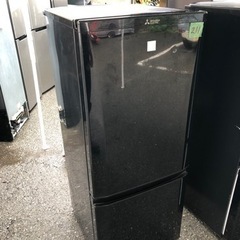 NO 211 🌈福岡市内配送設置無料✨🌈  2019年　三菱 【右開き】146L 2ドアノンフロン冷蔵庫 keyword キーワードブラック MR-P15EE-KK