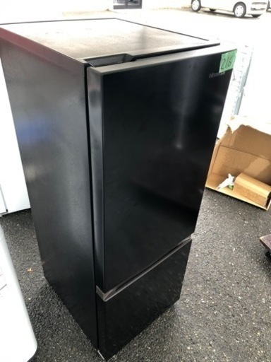 NO 216  福岡市内配送設置無料✨  2022年　ハイセンス 冷蔵庫 幅48.1cm 162L ブラック HR-D15FB 2ドア 右開き 自動霜取り コンパクト