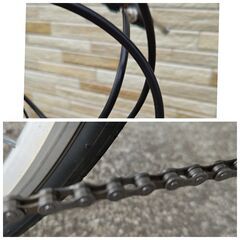 中古自転車 6段変速 425MM 折り畳み式クロスバイク軽整備済み 防犯登録 