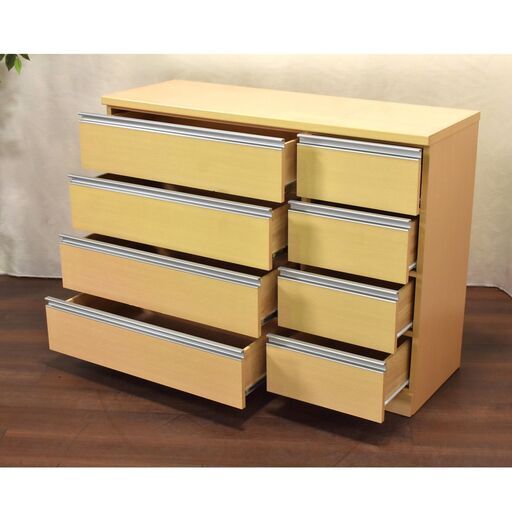 ≪yt1450ジ≫ ニトリ ローチェスト イーグル3 120-4 LBR 幅120cm 4段 8杯 難あり 現状品 引き出し/衣類収納/タンス 60615-10