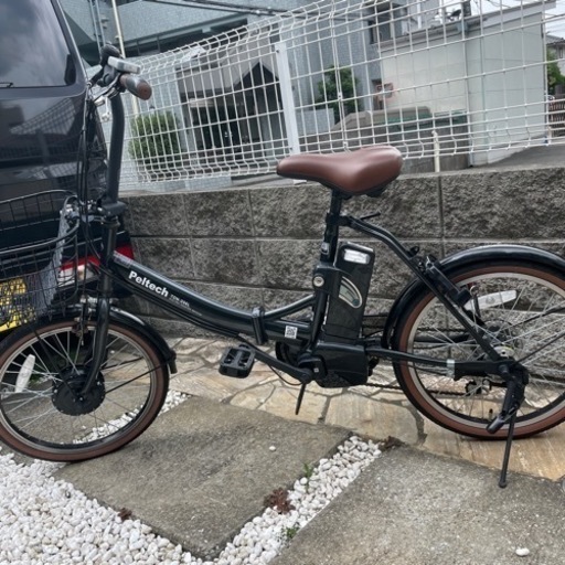 電動アシスト折りたたみ自転車PELTECH TDN-206L ブラック 8AH