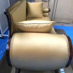 EA276)ソファー 3人掛けサイズ アンティーク調 エジプト輸入品 幅：約175cm 高さ：約91cm 奥行：約63cm  中古品【取りに来られる方限定】