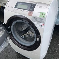 NO 232 🌈北九州市内配送設置無料✨🌈　日立 HITACHI ビッグドラム ななめ型ドラム式洗濯乾燥機（11.0kg） 左開き シャンパン BD-V9800L N