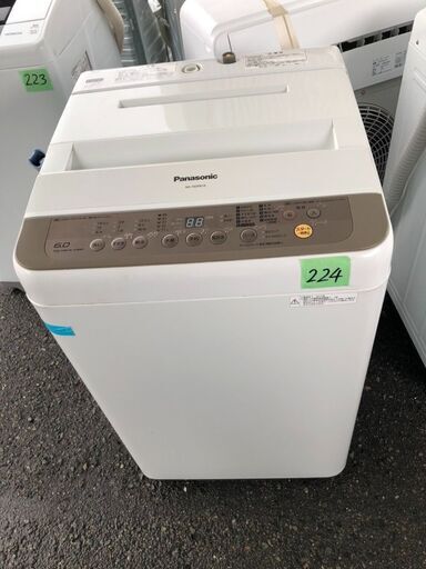 NO 224 北九州市内配送設置無料✨　パナソニック Panasonic 全自動洗濯機 6kg シャンパン NA-F60B10-N