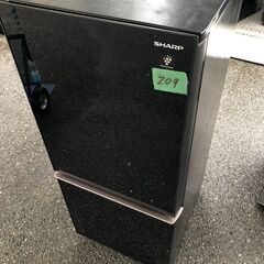 NO 209 🌈北九州市内配送設置無料✨🌈 SJ-GD14E-B 冷蔵庫 プラズマクラスター冷蔵庫 ピュアブラック [2ドア /右開き/左開き付け替えタイプ /137L]