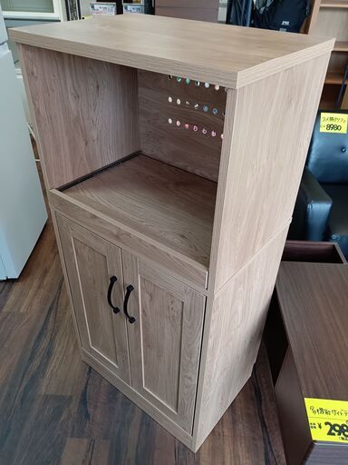 キッチンボード　レンジボード　レンジ台　ナチュラル　カントリー調　カップボード　サイズ（約）幅58×奥40×高120　　■近隣配送無料 買取GO‼　栄和店