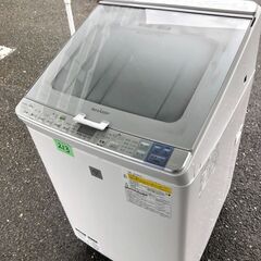NO 213 🌈北九州市内配送設置無料✨🌈　シャープ SHARP 乾燥一体式洗濯機 （8.0kg） シルバー系 ES-GX850-S