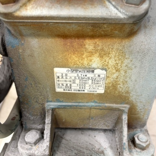 桐生店【現状品】j6-47 小型空気圧縮機 エアーコンプレッサー ベビコン 日立 HITACHI - その他