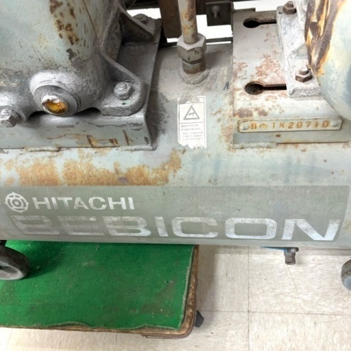 桐生店【現状品】j6-47 小型空気圧縮機 エアーコンプレッサー ベビコン 日立 HITACHI - その他