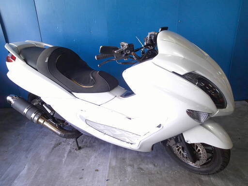 YAMAHA マジェスティ250-4 白 エンジン始動動画 自賠責加入で乗れます 半額配送キャンペーン 現状渡し諸経費￥0- 横浜 P-Yard
