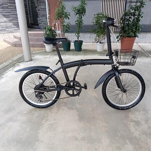 オシャレ・つや消しブラック・折りたたみ式マウンテンバイク自転車(配達可能)